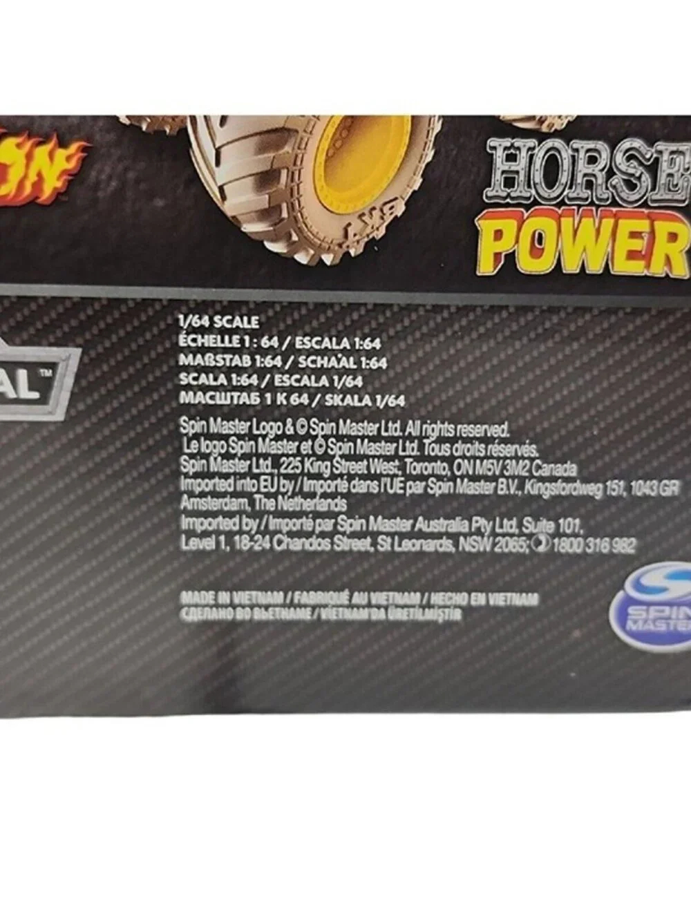Monster Jam Trucks Hot Wheels Power Beasts 4 Pack Spin Master 1:64